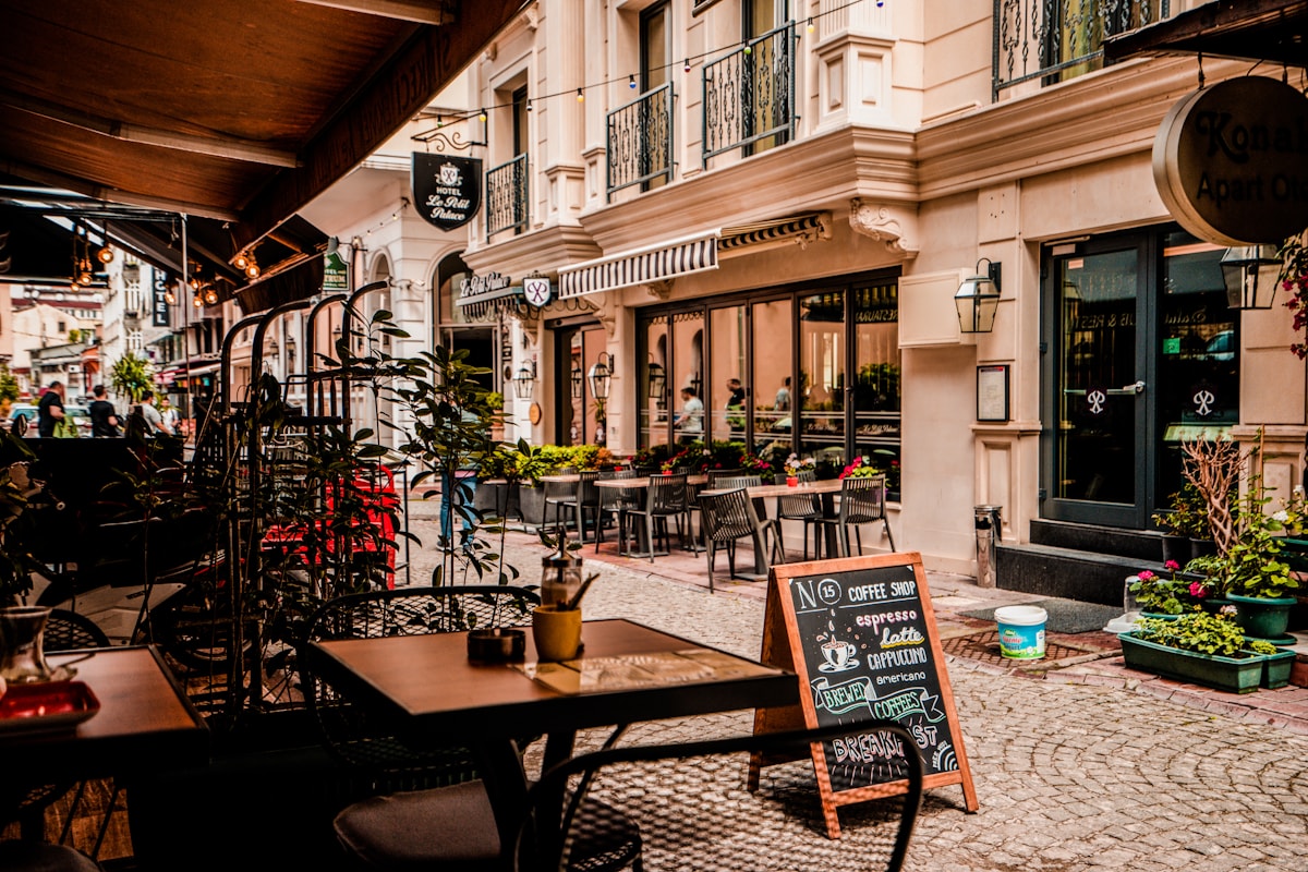Monaco's Cafe seating area